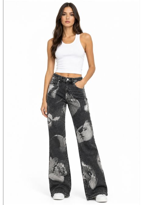 Pantaloni Denim Vintage con Stampa Artistica - Angelo Marani ANGELO MARANI | A5.6753.701530